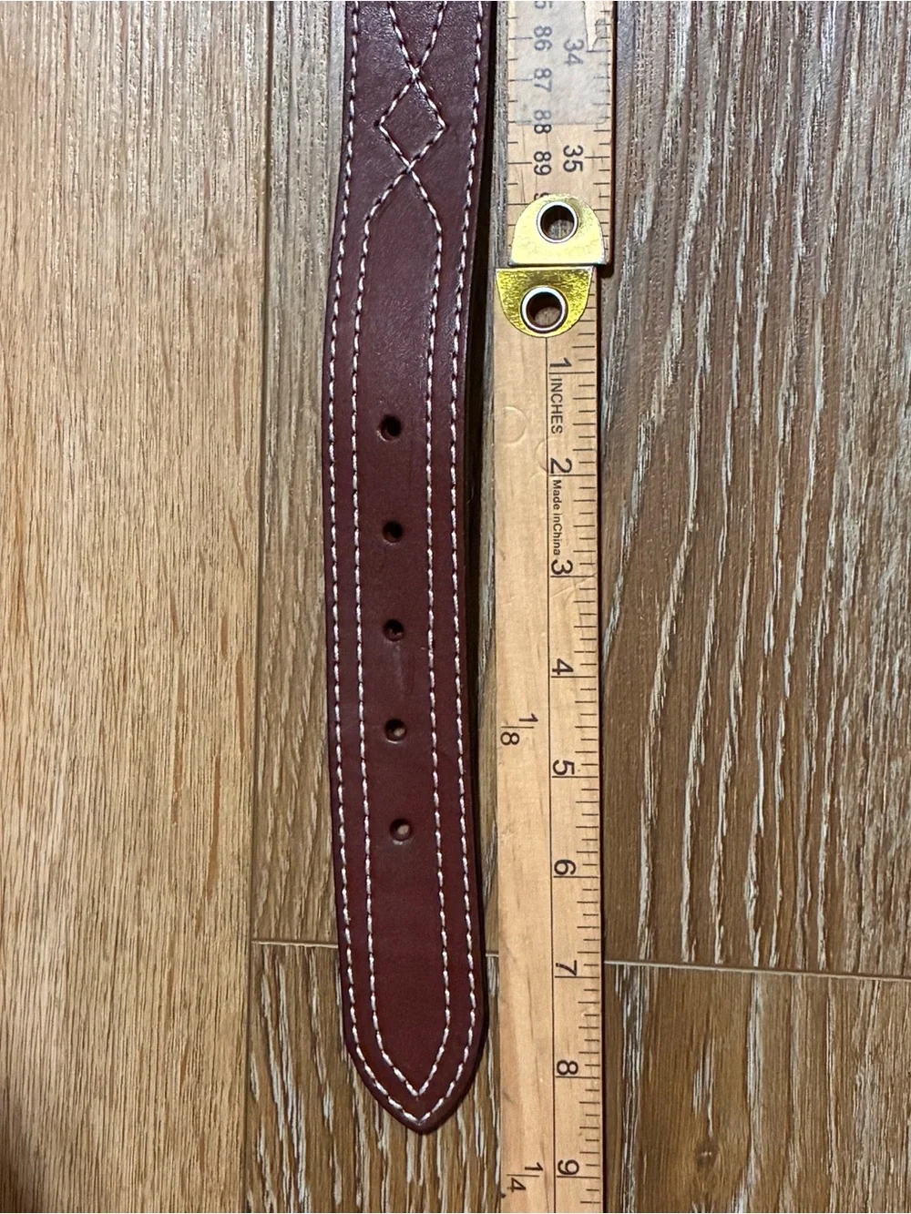 VTG Cabela's Brown Leather Men's Belt with Bull Elk Buckle Medallion size 40